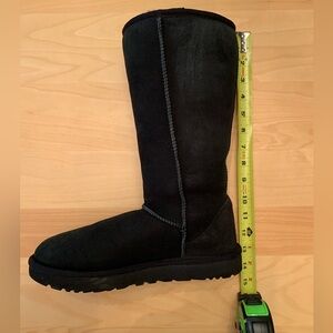 UGG Black Tall Classic Suede Shearling Boots